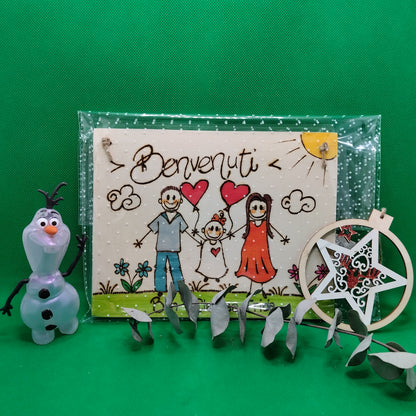 Targhette Fuoriporta Famiglia Personalizzate - 3 componenti