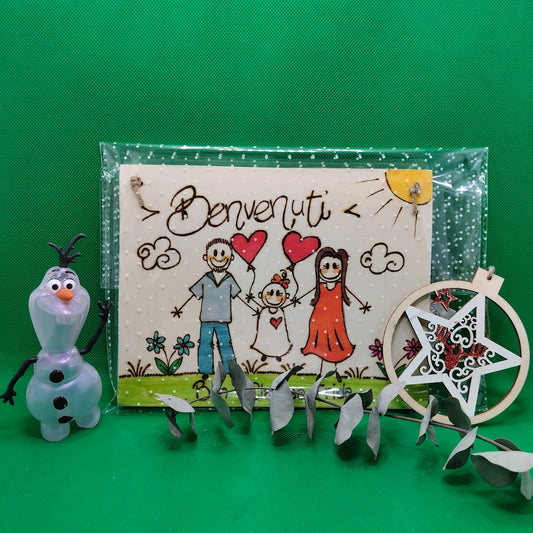 Targhette Fuoriporta Famiglia Personalizzate - 3 componenti