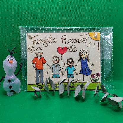 Targhette Fuoriporta Famiglia Personalizzate - 4 componenti