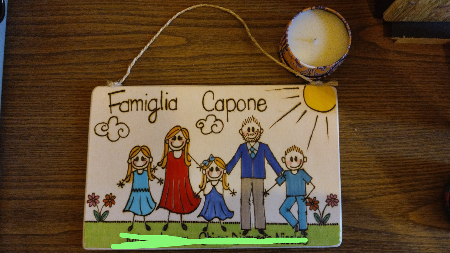 Targhette Fuoriporta Famiglia Personalizzate - 5+ componenti