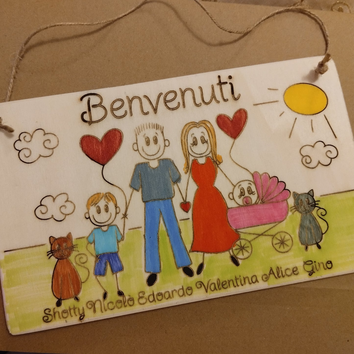 Targhette Fuoriporta Famiglia Personalizzate - 5+ componenti