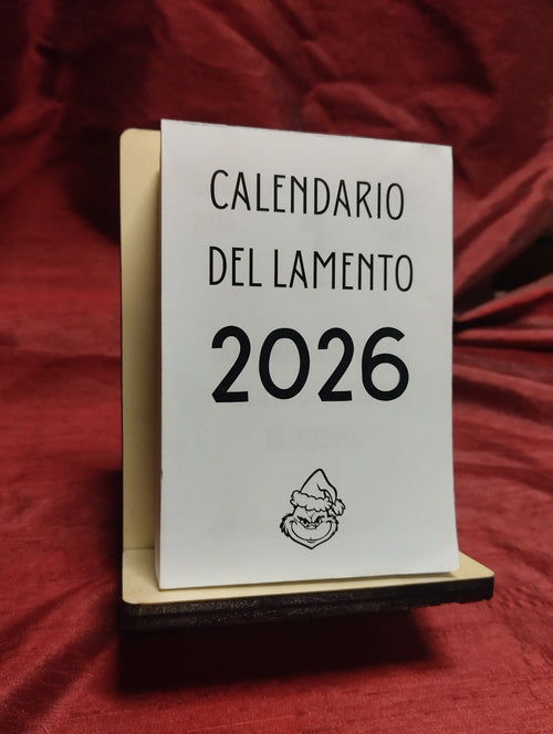 Calendario del Lamento 2026 da tavolo con supporto