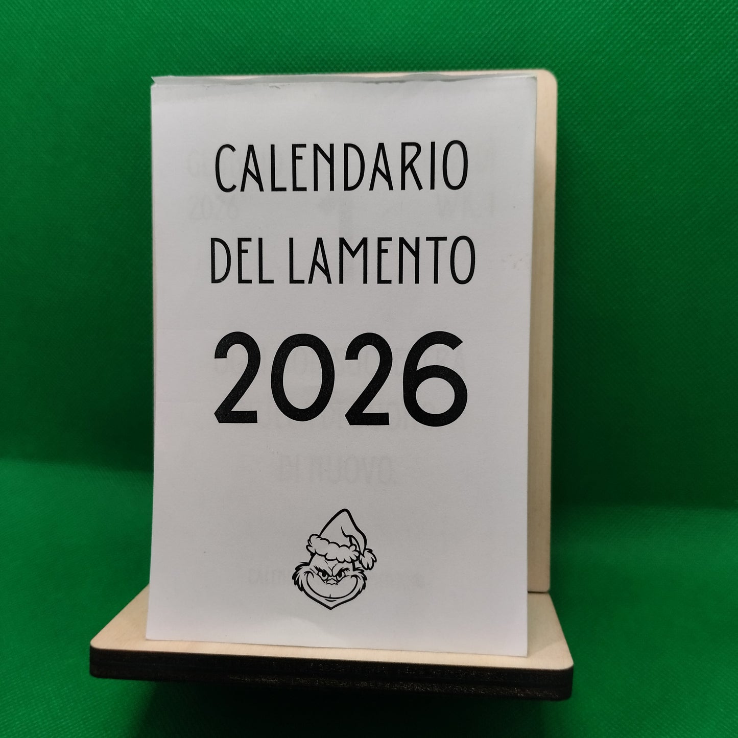 Calendario del Lamento 2026 da tavolo con supporto